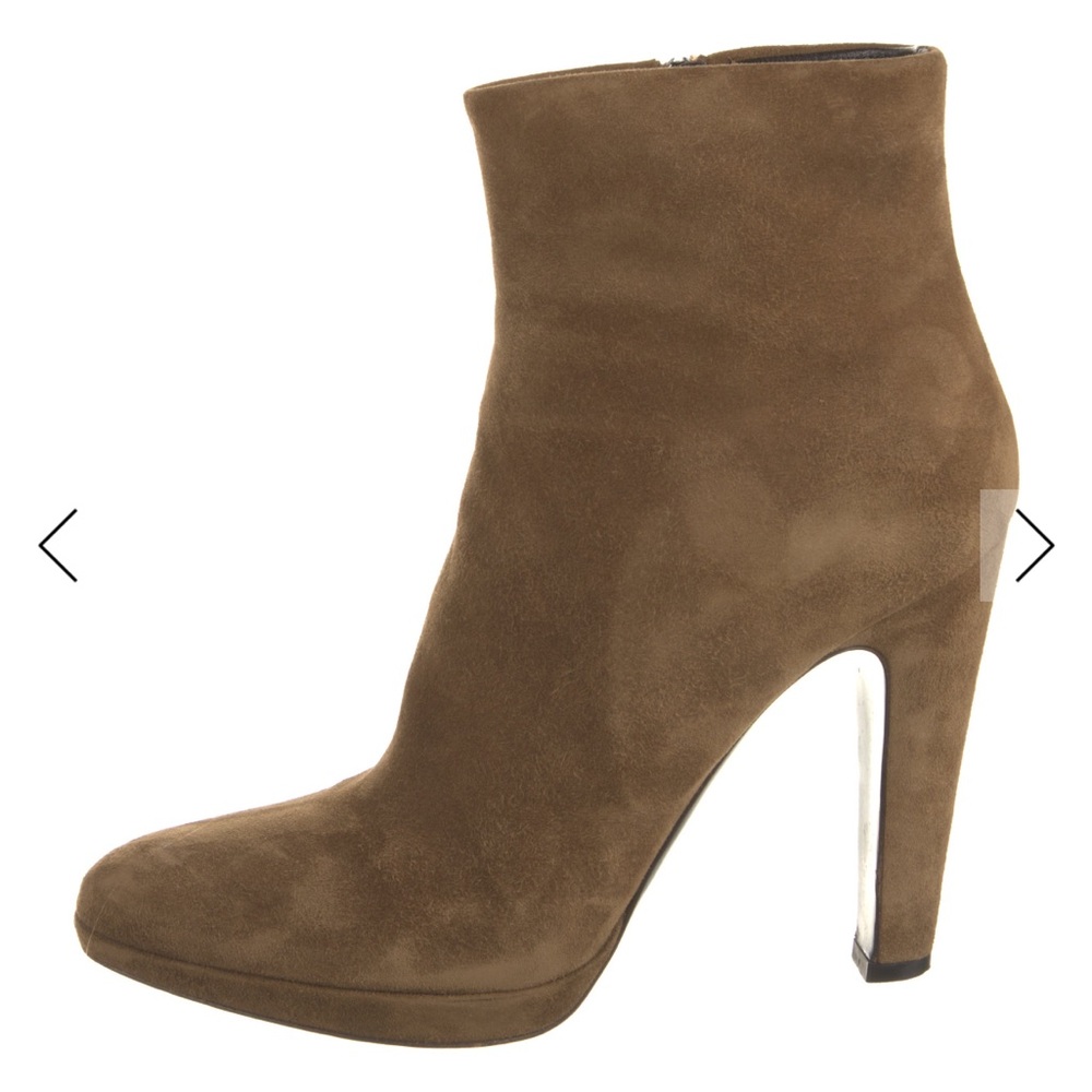 Prada Brown Suede Ankle Boots